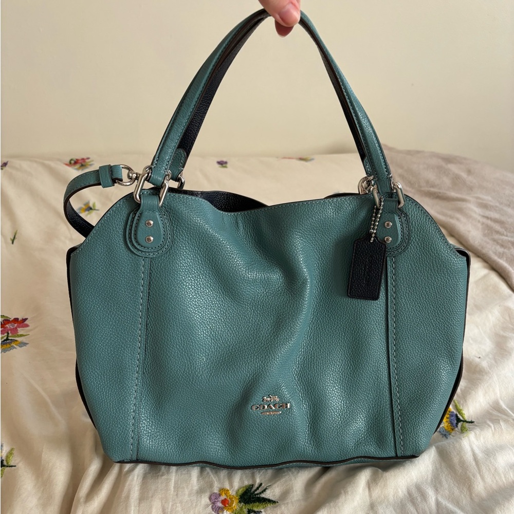 COACH Blue/Teal Edie Shoulder Bag